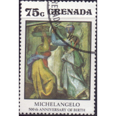 1975, ноябрь. Почтовая марка Гренады. 500 лет со дня рождения Микеланджело, 75с