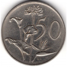 50 центов 1990 ЮАР - 50 cents 1990 South Africa, из оборота