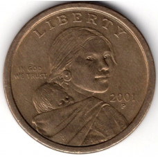 1 доллар 2001 США, P - 1 dollar 2001 USA, P