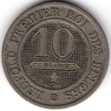 10 сантимов 1862 Бельгия - 10 centimes 1862 Belgium