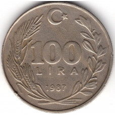 100 лир 1987 Турция - 100 lire 1987 Turkey, из оборота