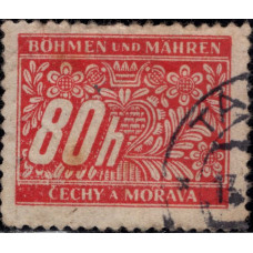 1942, январь. Почтовая марка Германии, Богемия и Моравия. Местные мотивы, 80H