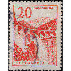 1959. Почтовая марка Югославии. Технологии и Архитектура, 20