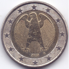 2 евро 2002 Германия - 2 euro 2002 Germany, G, из оборота
