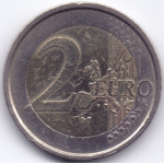 2 евро 2002 Италия - 2 euro 2002 Italy, из оборота