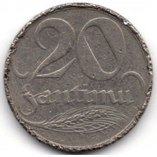 20 сантимов 1922 Латвия - 20 santimu 1922 Latvia