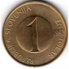 1 толар 1992 Словения - 1 tolar 1992 Slovenia, из оборота