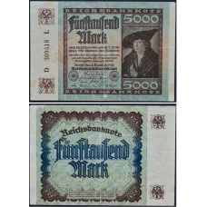 5000 рейхсмарок 1922 Германия - 5000 Reichsmark 1922 Germany