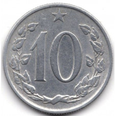 10 геллеров 1962 Чехословакия - 10 hellers 1962 Czechoslovakia, из оборота