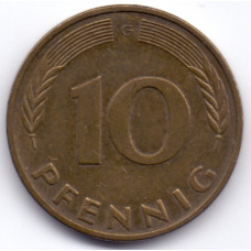 10 пфеннигов 1981 Германия - 10 pfennig 1981 Germany, G, из оборота