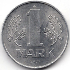 1 марка 1977 Германия (ГДР) - 1 mark 1977 Germany, А