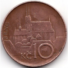 10 крон 1994 Чехия - 10 korun 1994 Czech Republic, из оборота