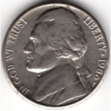 5 центов 1986 США - 5 cents 1986 USA, Р