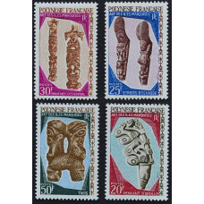 1967, декабрь. Набор почтовых марок Французской Полинезии. Искусство с острова Маркиза