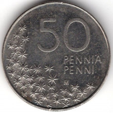 50 пенни 1991 Финляндия - 50 pennia 1991 Finland, из оборота