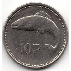 10 пенсов 1993 Ирландия - 10 pence 1993 Ireland, из оборота