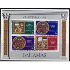 1975, декабрь. Набор почтовых марок Багамских островов. Рождество