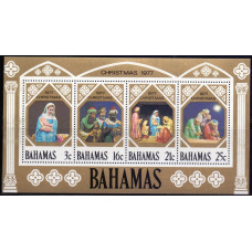 1977, октябрь. Набор почтовых марок Багамских островов. Рождество