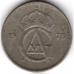 25 эре 1970 Швеция - 25 ore 1970 Sweden, из оборота