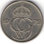 25 эре 1979 Швеция - 25 ore 1979 Sweden, из оборота