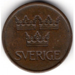 5 эре 1972 Швеция - 5 ore 1972 Sweden, из оборота