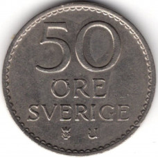 50 эре 1971 Швеция - 50 ore 1971 Sweden, из оборота