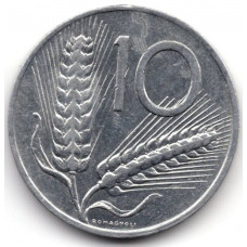 10 лир 1978 Италия - 10 lire 1978 Italy, из оборота