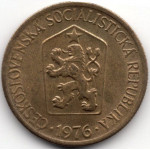 1 крона 1976 Чехословакия - 1 krone 1976 Czechoslovakia, из оборота