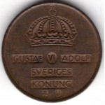 1 эре 1970 Швеция - 1 ore 1970 Sweden, из оборота