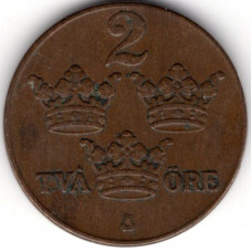 2 эре 1937 Швеция - 2 ore 1937 Sweden, из оборота