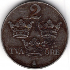 2 эре 1950 Швеция - 2 ore 1950 Sweden, из оборота