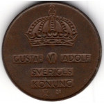 2 эре 1953 Швеция - 2 ore 1953 Sweden, из оборота