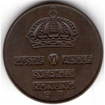 2 эре 1965 Швеция - 2 ore 1965 Sweden, из оборота