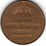 2 эре 1970 Швеция - 2 ore 1970 Sweden, из оборота