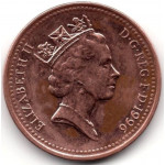 1 пенни 1996 Великобритания - 1 penny 1996 Great Britain, из оборота