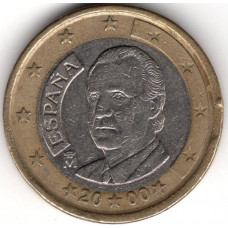 1 евро 2000 Испания - 1 euro 2000 Spain, из оборота