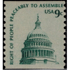 1975, ноябрь. Почтовая марка США. Купол Капитолия, 9 центов