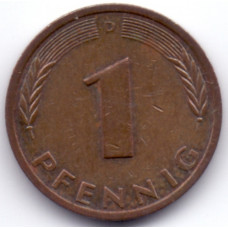 1 пфенниг 1978 Германия - 1 pfennig 1978 Germany, D, из оборота