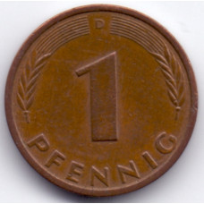 1 пфенниг 1982 Германия - 1 pfennig 1982 Germany, D, из оборота