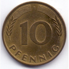 10 пфеннигов 1979 Германия - 10 pfennig 1979 Germany, F, из оборота