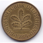 10 пфеннигов 1985 Германия - 10 pfennig 1985 Germany, F, из оборота