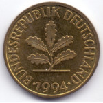 10 пфеннигов 1994 Германия - 10 pfennig 1994 Germany, G, из оборота