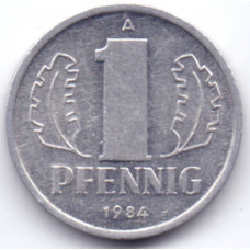 1 пфенниг 1984 Германия (ГДР) А - 1 pfennig 1984 Germany (GDR) А, из оборота